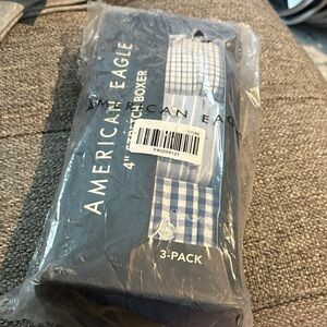 American Eagle Blue and White Checkered Boxers